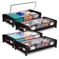 Futego Under Bed Storage with Wheels, UnderBed Storage Containers with Clear Lid and Handles, XXL 60L Under the Bed Storage Bins