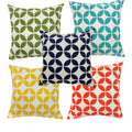 Pink Parrot 100% Cotton Printed Cushion Cover 16X16 InchSet 5 Pcs