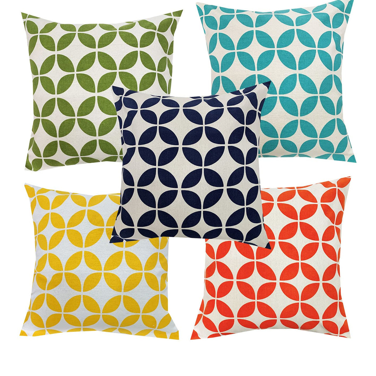 Pink Parrot 100% Cotton Printed Cushion Cover 16X16 InchSet 5 Pcs