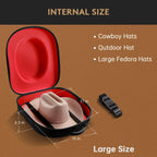 Ozueccr Cowboy Hat Holder For Travel - Crush Proof Hat Carrier Case For Travel Protects Up To 2 Cowboy, Panama & Tweed Hats - Eq