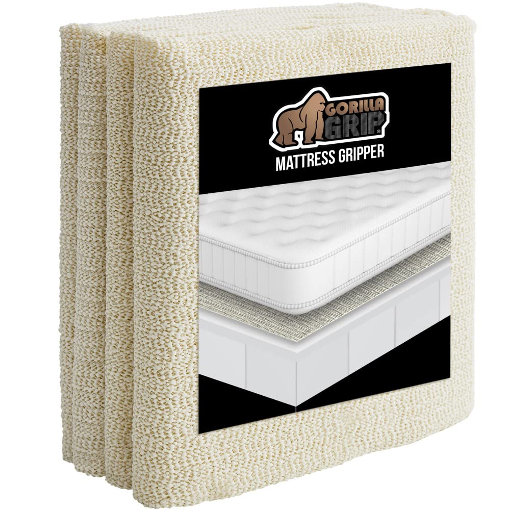 Gorilla Grip Original Mattress Slide Stopper And Gripper, Full, Keep Bed And Topper Pad From Sliding For Sofa Couch Chair Cushion Mattresses, Easy Trim Slip Resistant, Grips Helps Stop Slipping 2 Pack