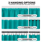Deconovo Blackout Curtains – Room Darkening, Noise-Reducing, Thermal Insulated – Energy-Efficient Window Treatment For Bedroom, Living Room & Home Office – 2 Panels, Turquoise, 42W X 95L Inch