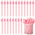 Sayglossy 20 Pcs Bow Ballpoint Pens Coquette Aesthetic Retractable Bowknot Black Ink Pen Butterfly Bow Party Favor Gifts for Gir