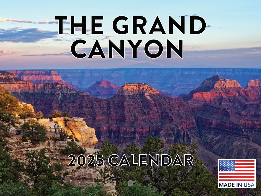 The Grand Canyon National Park Calendar 2025 Wall Monthly Scenic Arizona Nature Calander 12 Month | American Made In The Usa