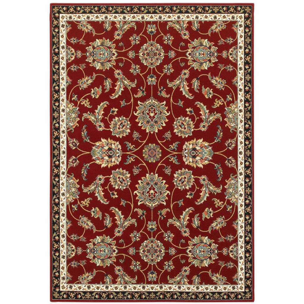 HomeRoots 509131 6 x 9 ft. Oriental Power Loom Stain Resistant Area Rug Multi Color