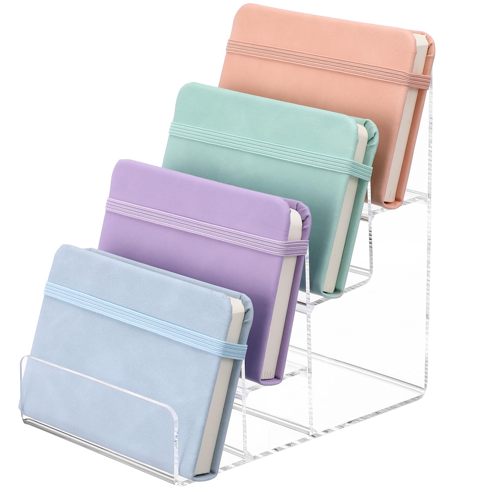 DOITOOL 4 Tier Acrylic Display Stand Purse Display Shelf Clear Acrylic Wallet Display Holder Perfume Organizer Sunglass Display 