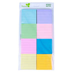 Vanpad Lined Sticky Notes 3X3 In Pastel Ruled Post Stickies Colorful Super Sticking Power Memo Pads, 82 Sheets/Pad, 8 Pads/Pack