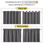 Nicetown Bedroom Blackout Draperies And Window Treatment- (Gray Color) 52 Width X 72 Length, 2 Panels Set, Solid Blackout Curtain Panels