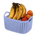 Kuber Industries Unbreakable Plastic Multipurpose Medium Size Flexible Storage Baskets/Fruit Vegetable Bathroom Stationary Home 