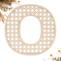 Wooden Rattan Letters 8 inch Wood Letters O for Wall Decor Crafts Boho Nursery Decor for Baby Shower Wedding Bedroom Name Signs 