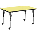 Flash Furniture 36X72 Yellow Activity Table, 36 W X 72 L