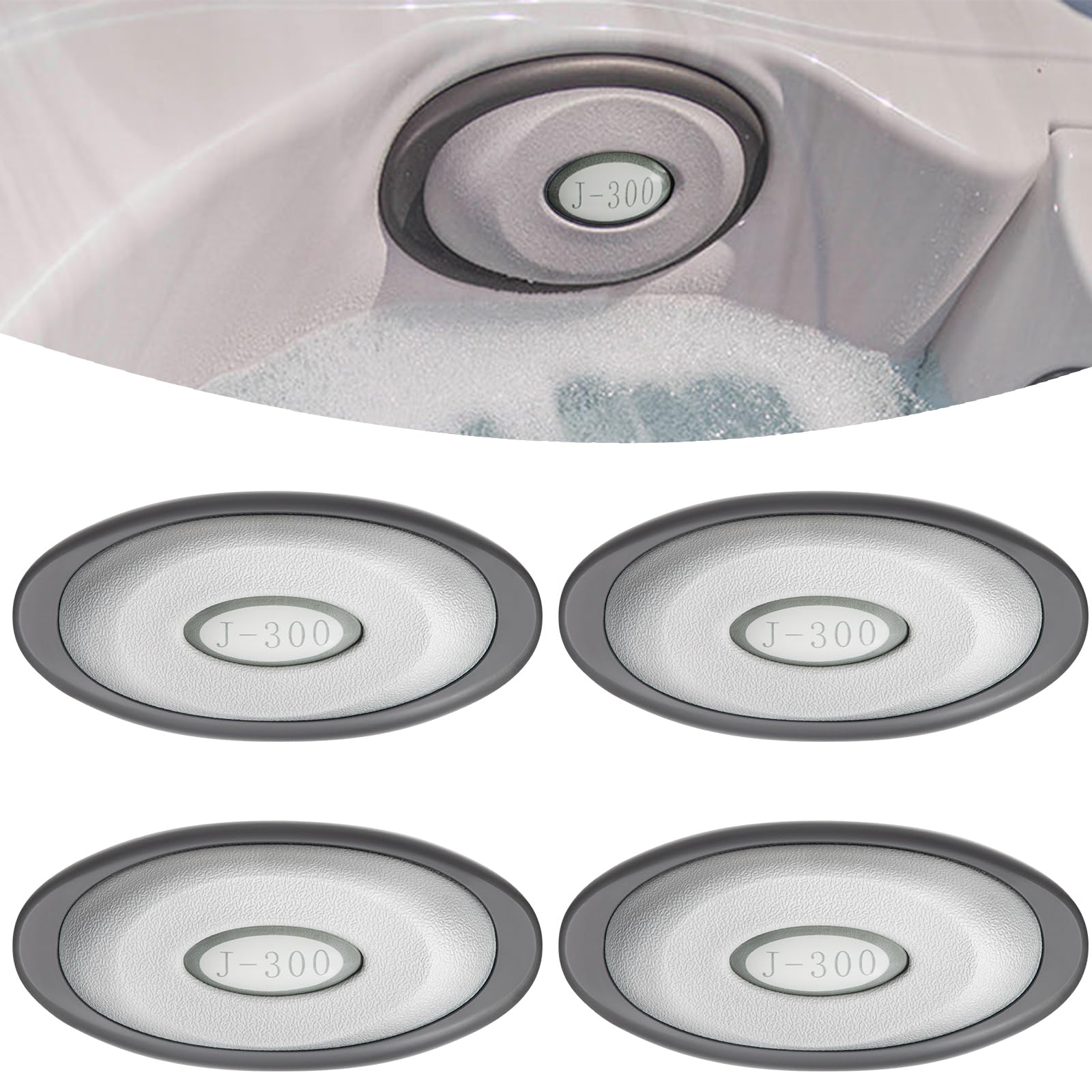 4 Pack 2472-824 Spa Oval Pillow Insert And Back Mount -Enhanced Support, Custom Fit For 2004-2018 Jacuzzi J-300 Series Hot Tubs