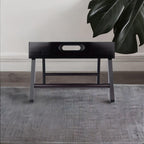 Ergode Elegant Wood Bed Tray - Foldable Legs, Dark Espresso Finish, Curved Sides