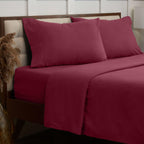 Mellanni Cotton Flannel Sheet Set - Double Brushed For Added Softness & Comfort - Deep Pocket Fitted Sheet Up To 16' - 4 Piece