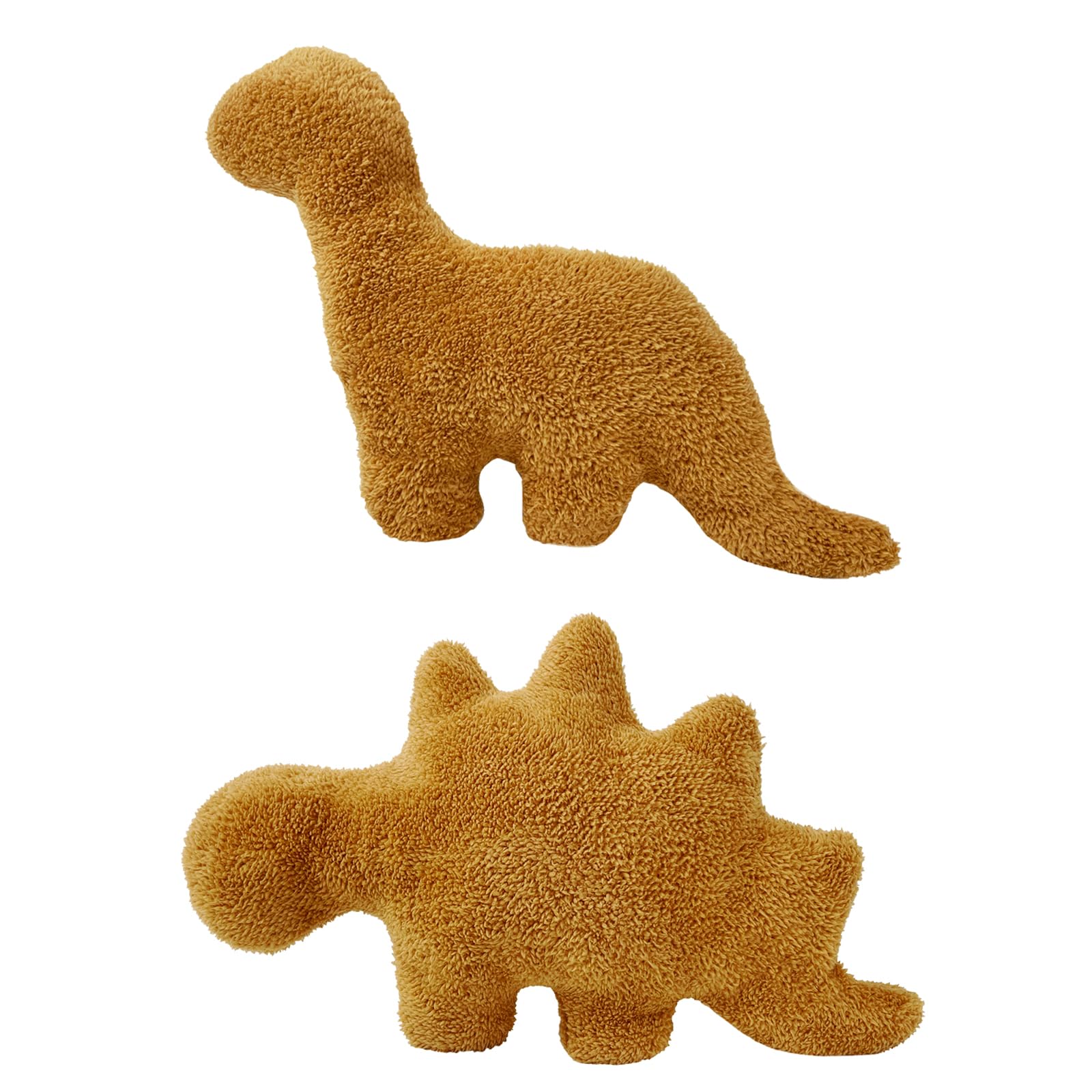 Isaacalyx 2 Pack Dino Nugget Pillow Plush, Soft Dinosaur Chicken Nuggets Pillow for Birthday Gifts, Dinosaur Theme Party Decorat