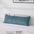 UGASA 14x36 Inch Pillow Cover Pack of 1 Soft Boho Stripe Corduroy Large Long Rectangle Lumbar Cushion Case Farmhouse Decorative 
