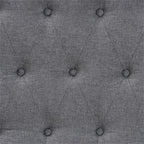 Baxton Studio Harumi Classic And Traditional Grey Fabric And Walnut Brown Finished Wood King Size Headboard