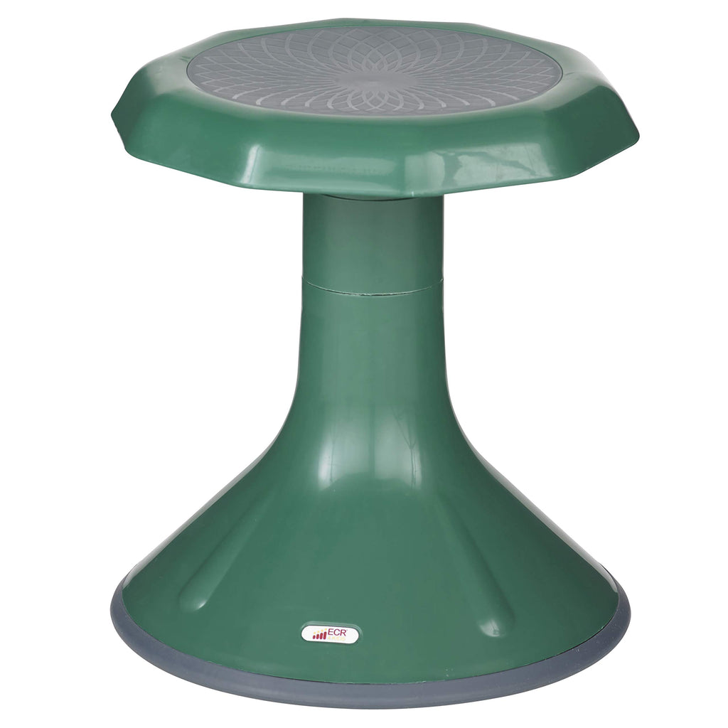 Ecr4Kids Ace Active Core Engagement Wobble Stool, 15-Inch Seat Height, Flexible Seating, Green