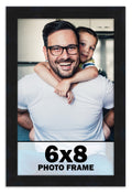 6x8 Frame Black Picture Frame  Complete Modern Photo Frame Includes UV Acrylic Shatter Guard Front, Acid Free Foam Backing Boar