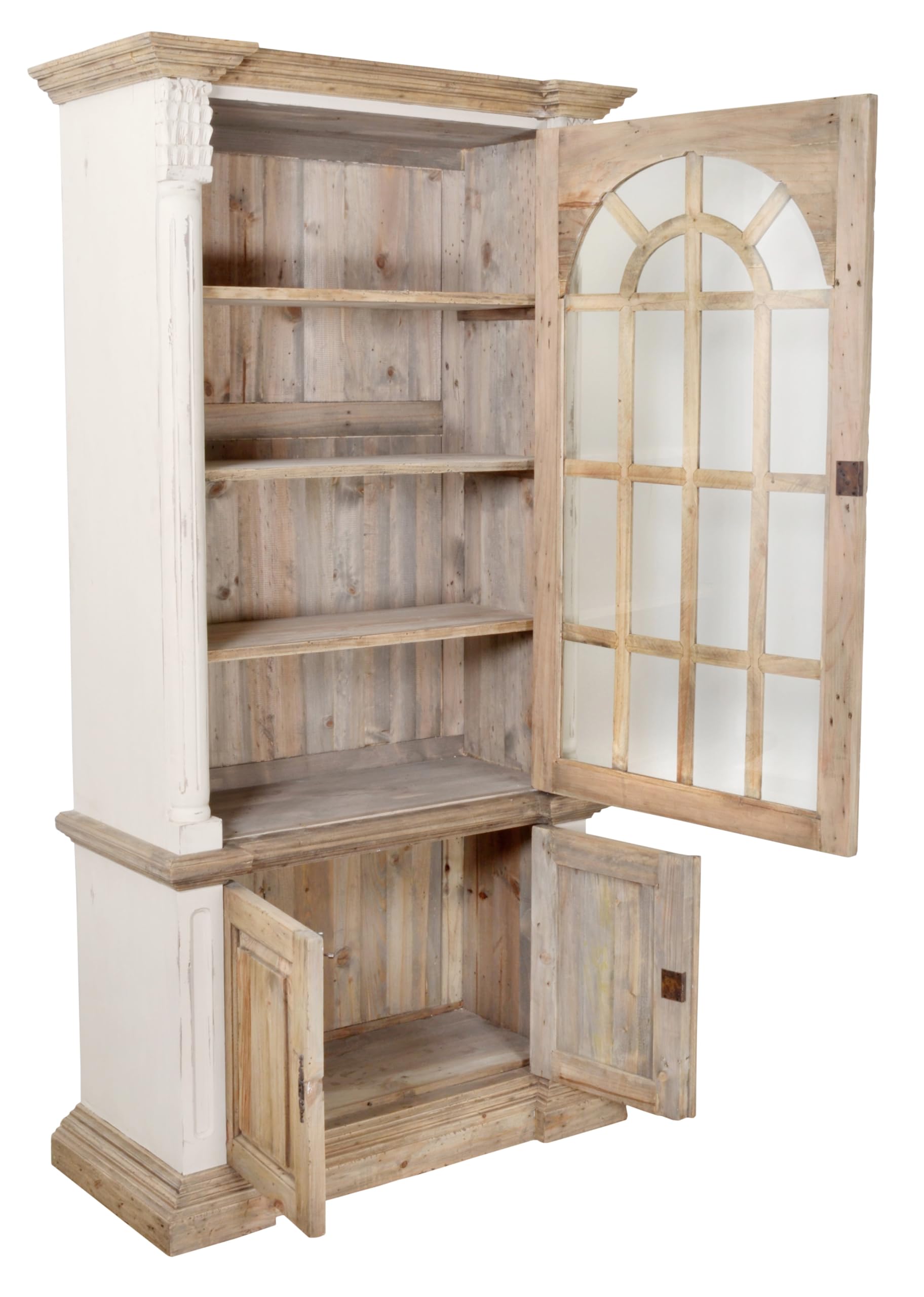 AFD Home Farmhouse Tall Cabinet Hutch - Thumbnail 3