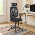 Nilkamal Verona High Back Mesh Office Chair With Headrest|Adjustable Height And Armrests|Adjustable Lumbar|Chair For Home, Desk,