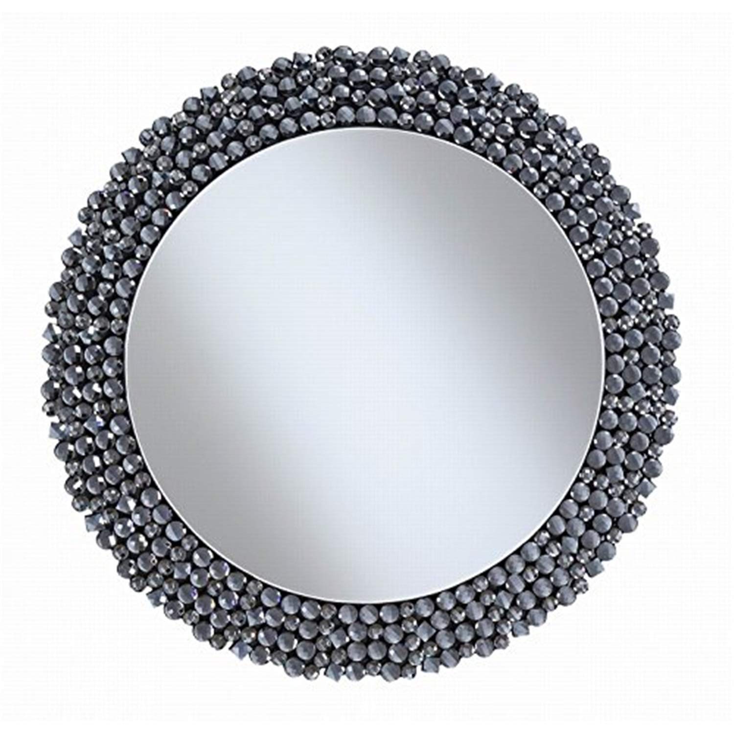 Coaster Home Furnishings Coaster Contemporary Silver Round Wall Mirror, 31.5&quot; D X 0.75&quot; W X 31.5&quot; H