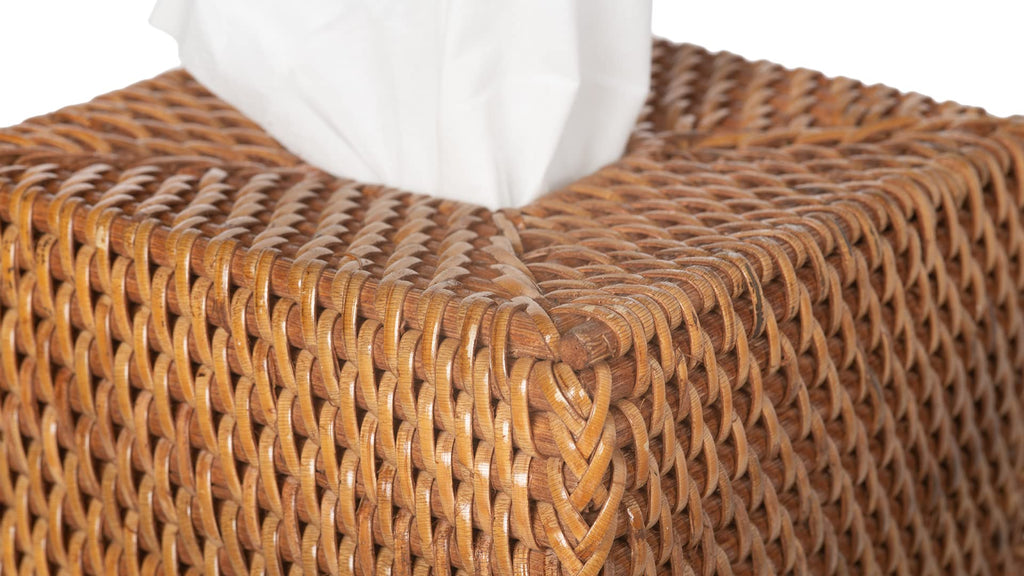 Kouboo Loma Square Rattan Tissue Box Cover (Brown)