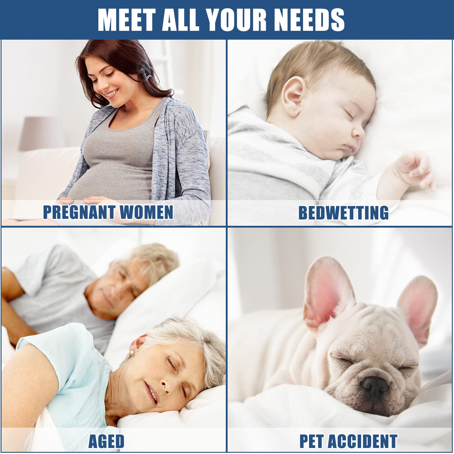 Jamrest 1 Pack Full Size Waterproof Mattress Protector, Breathable Mattress Cover, Fitted Deep Pocket Mattress Pad Cover Stretch