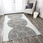 Rizzy Home Alora Decor Charming 10' X 14' Grey/Gray/Rust/Blue Hand-Tufted Area Rug