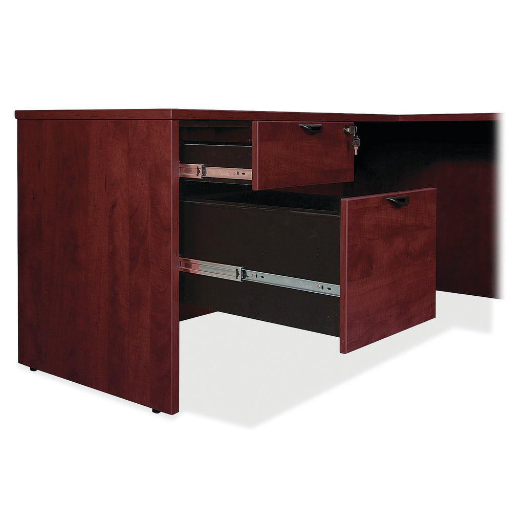 Lorell Prominence 2.0 Mahogany Laminate Right Return