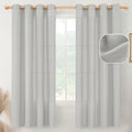 YoungsTex Linen Curtains 72 Inches Length for Living Room Grommet Linen Textured Window Drapes Light Filtering for Bedroom, 2 Pa