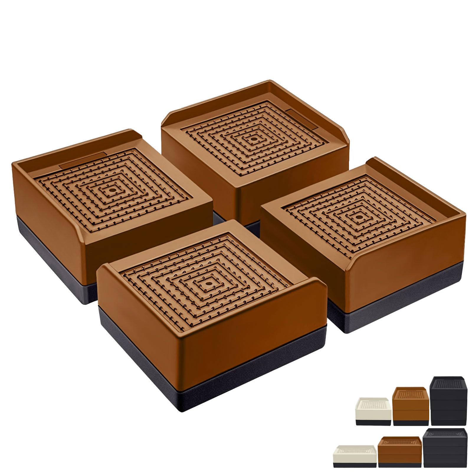 Annkut Bed Furniture Risers 1.5 Inch, Square Adjustable Risers Blocks For Bed Sofa Table And Couch Lifting,Heavy Duty Support Up