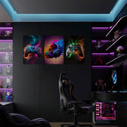 Bgfce Gaming Room Decor Wall Art, Video Gaming Theme Decor Gaming Room Wall Art, Gaming Canvas Posters For Teen Boys Room Framed