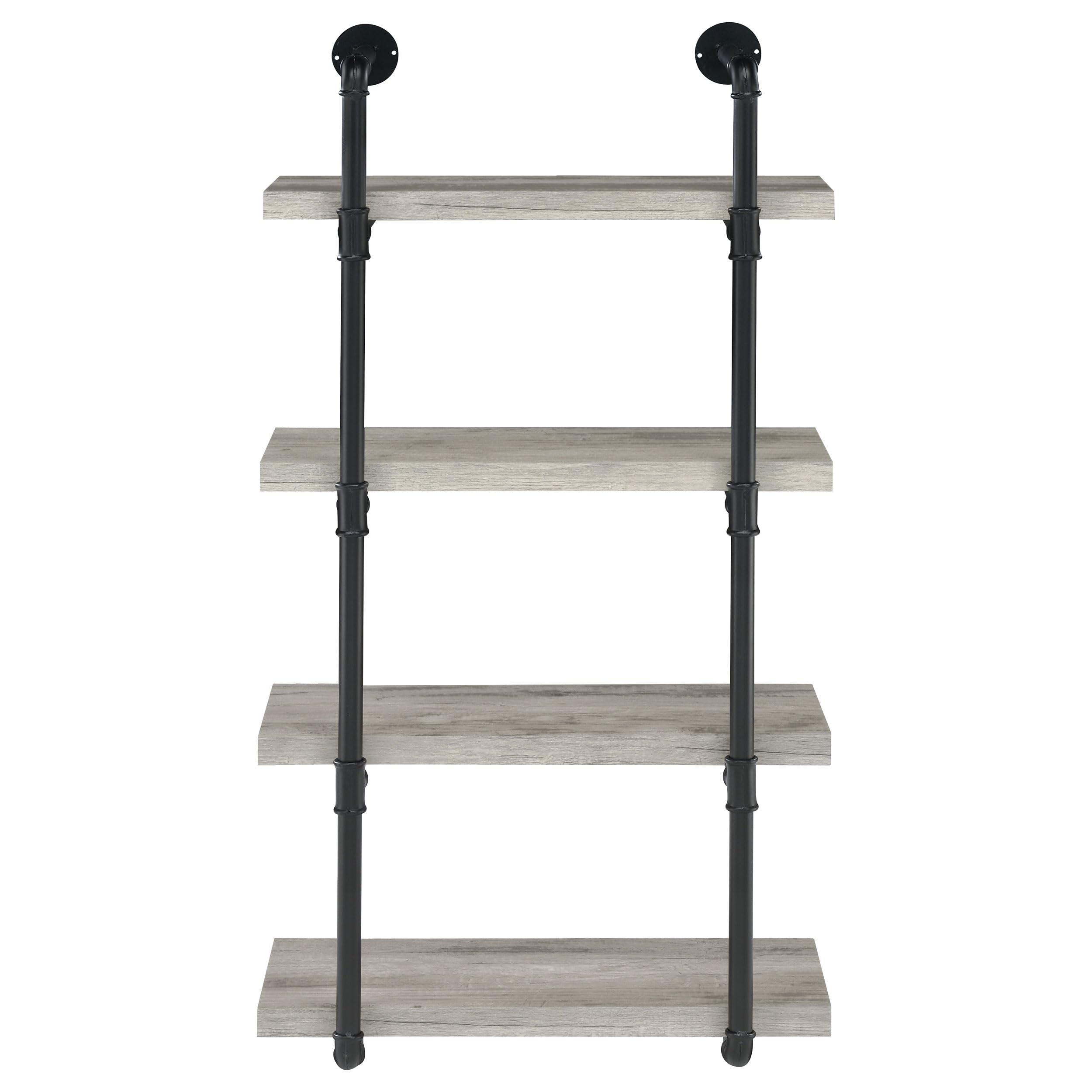 Coaster Home Furnishings Elmcrest 24-inch 4-Shelf Wall Bookshelf Grey Driftwood