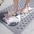 Foot Scrubber Anti Skid Mat for Bathroom Floor Bathroom Anti Slip Mat Bathtub Bath Shower Mat with Suction Cups & Drain Holes Fo