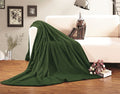 Elegant Comfort Luxury Velvety Softness Fuzzy Plush Micro-Velour Ultra-Soft Blanket, Full/Queen, Green
