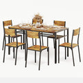 Gizoon Dining Table Set For 6 With Chairs, 7-Piece Kitchen Table Set For Small Space, Apartment, Kitchen, Dining Room, Space-Saving