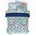Franco The Smurfs Kids Bedding Super Soft & Cozy Reverisble Microfiber Comforter And Sheet Set With Sham, 7 Piece Queen Size, (O