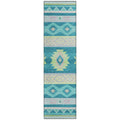 Phoenix Ph3 Blue Southwestern Rug Runner 2' 3" X 7 ' 6"