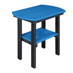American Furniture Classics 525BBK Oval End Table, Blue and Black
