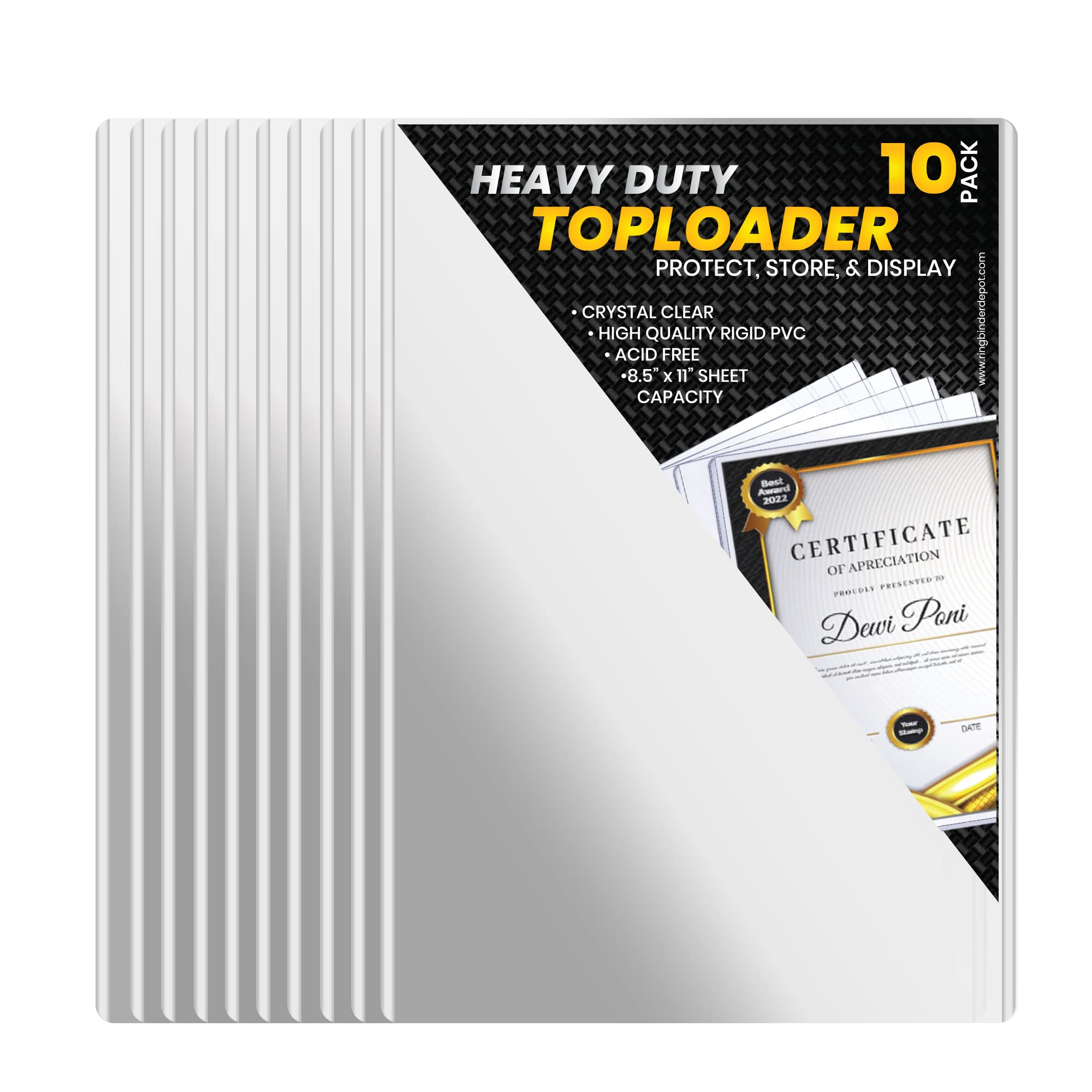 Performore 8.5' X 11' Heavy Duty Rigid Print Crystal-Clear Toploader - Hold, Protect, Store, Display Photographs, Restaurant M