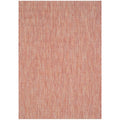 SAFAVIEH Courtyard Collection Area Rug - 9' x 12', Red & Beige, Non-Shedding & Easy Care, Indoor/Outdoor & Washable-Ideal for Pa
