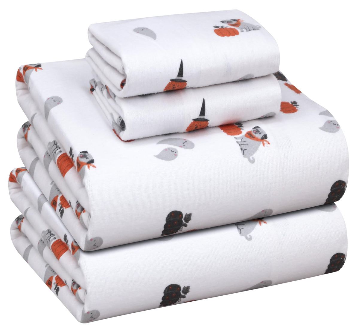 RUVANTI Flannel Sheets King Size - 100% Cotton Brushed King Size Sheets Set - Deep Pockets 16 Inches Bed Sheets - All Seasons Br