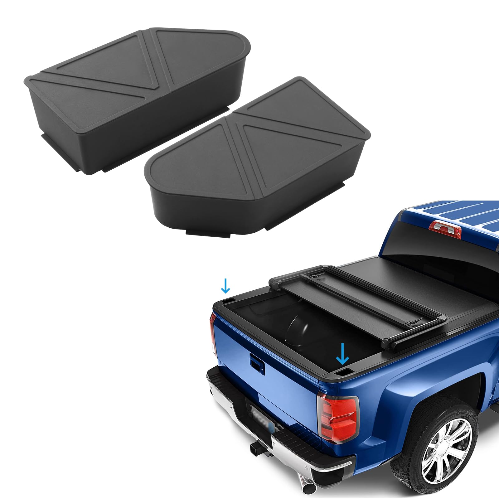 Shademax Upgraded Silicone Stake Pocket Covers Fit For 2023 2024 2025 2026 Gmc Canyon/Chevy Colorado Accessories Truck Rear Hole