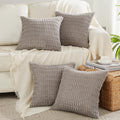Fancy Homi 4 Packs Grey Decorative Throw Pillow Covers 20X20 Inch For Living Room Couch Bed Sofa, Modern Farmhouse Boho Home Dec
