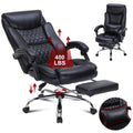 400Lbs Reclining Executive Office Chair With Foot Rest,Big And Tall Ergonomic Office Chair With,Home Office Desk Chairs For Heav