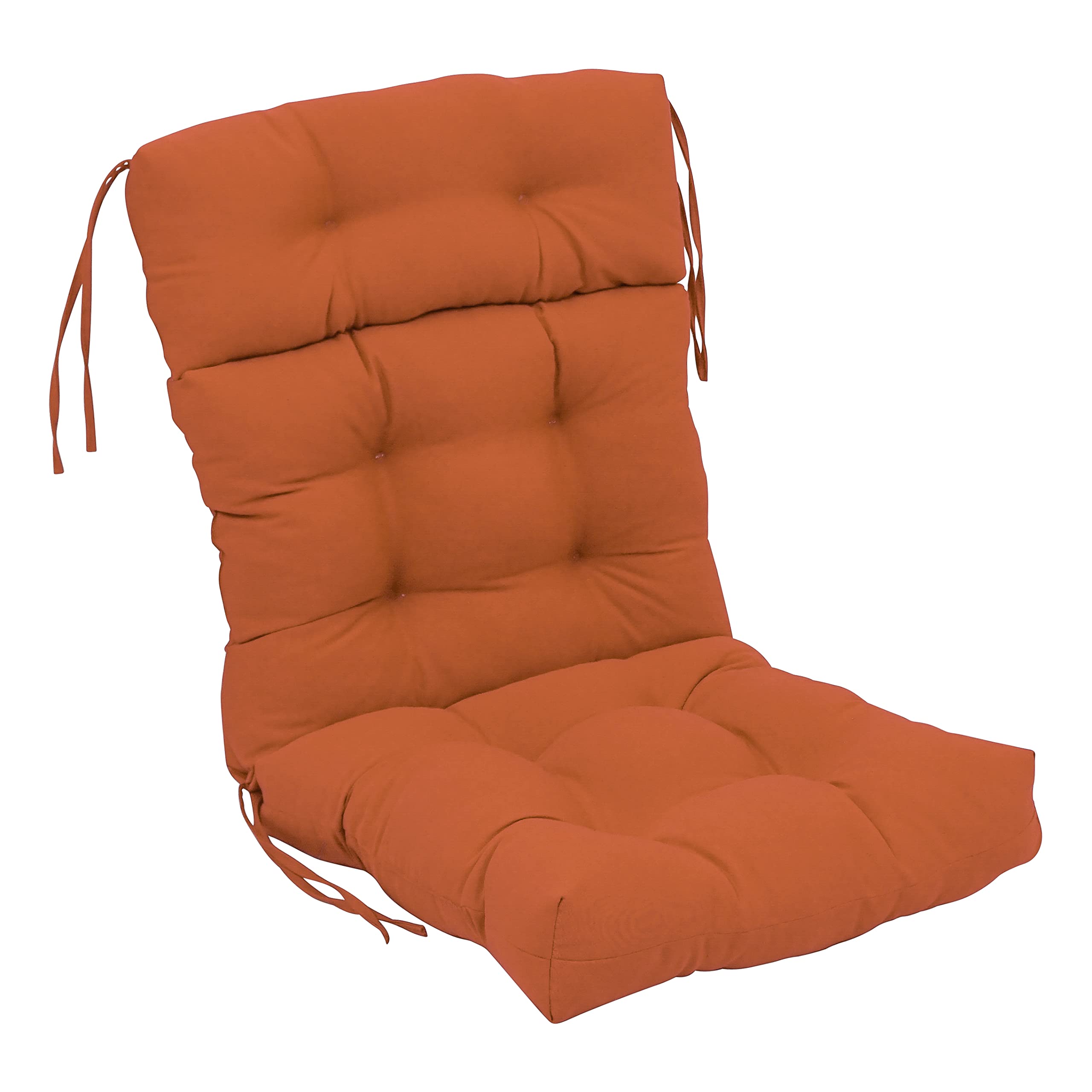 Blazing Needles 22 45-inch Twill Seat/Back Tufted Chair Cushion, 22 x 45, Spice
