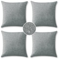 Otostar Pack Of 4 Outdoor Throw Pillow Covers 18 X 18 Inch Garden Decorative Waterproof Pillow Covers Square Outdoor Pillowcases