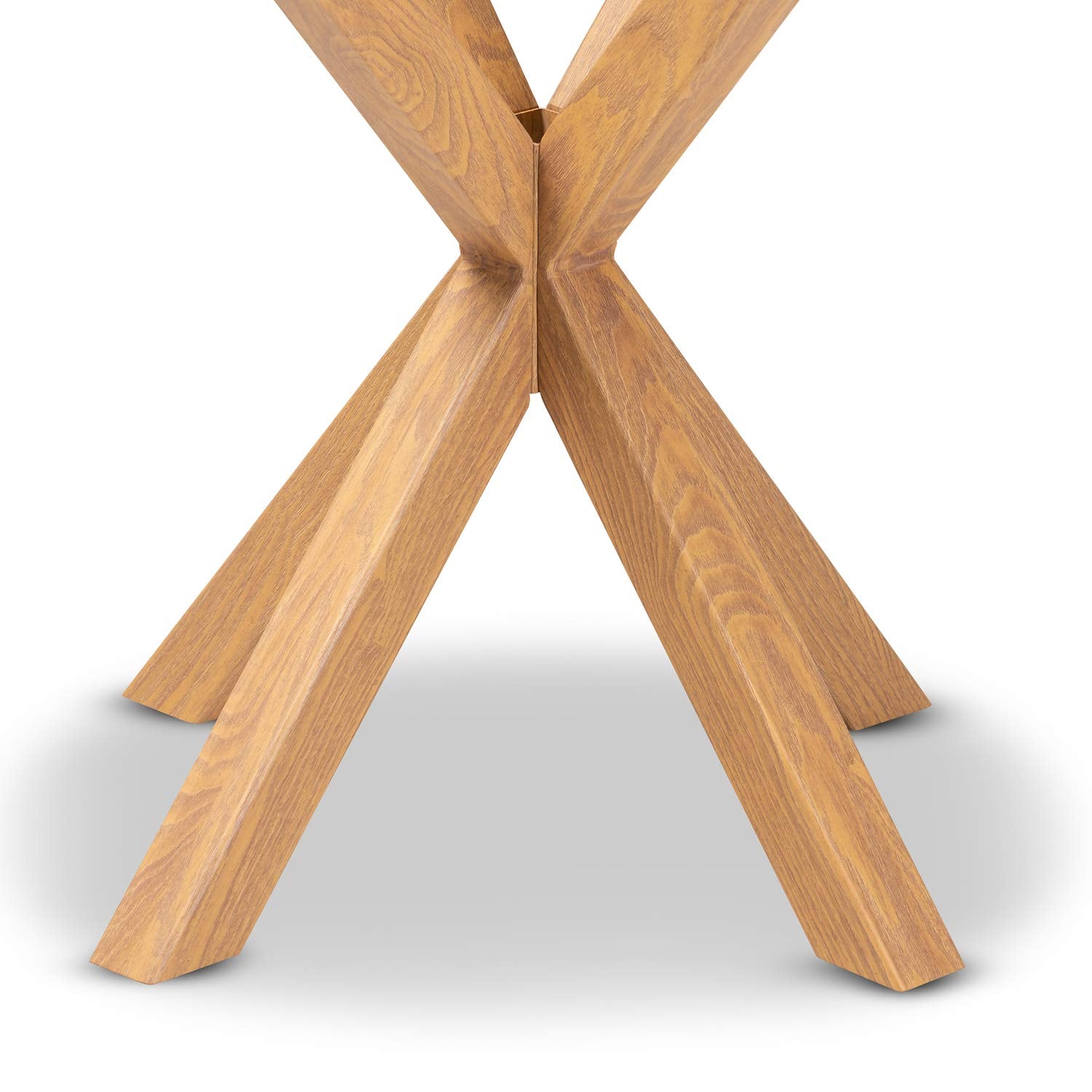 Baxton Studio LIDA Modern and Contemporary Glass and Wood Finished End Table