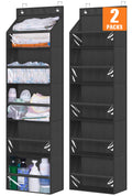 AOODA 2 Pack Over the Door Organizer, Large Capacity Closet Door Hanging Organizer, Clear Deep Pockets Baby Organizer Storage fo